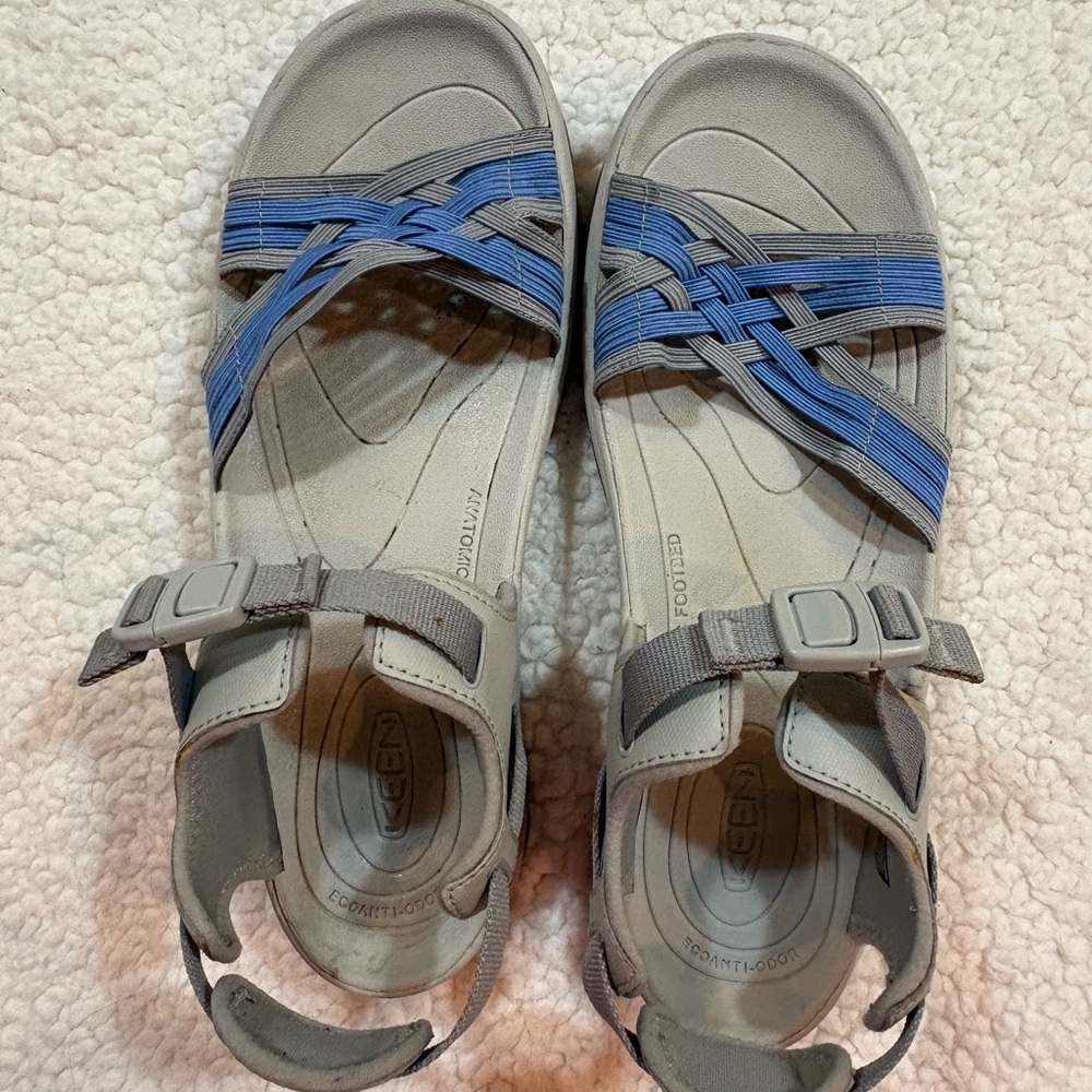Keen Women’s Terradora II Open Toed Sandals | Blue and Gray | Size 9